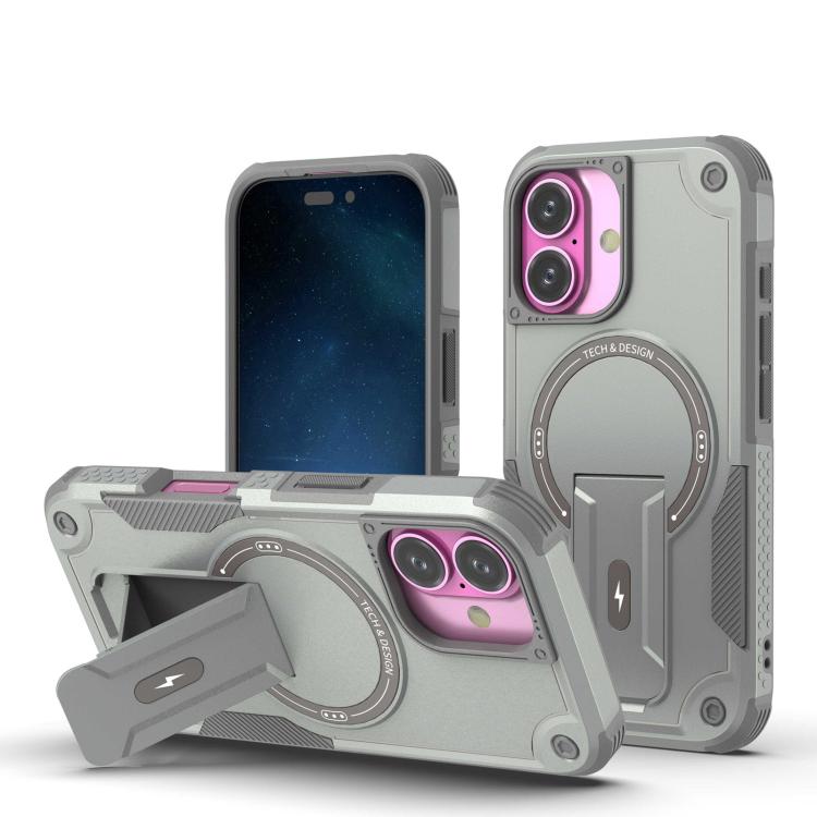 Armor Magsafe Holder PC Hybrid TPU Phone Case, For iPhone 17 Pro Max, For iPhone 17 Pro, For iPhone 17, For iPhone 17 Air