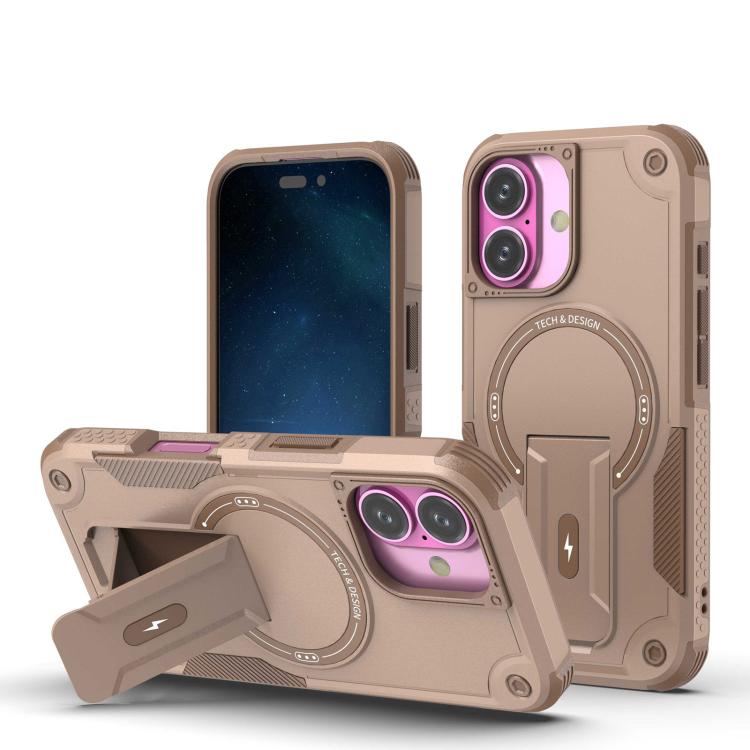 Armor Magsafe Holder PC Hybrid TPU Phone Case, For iPhone 17 Pro Max, For iPhone 17 Pro, For iPhone 17, For iPhone 17 Air