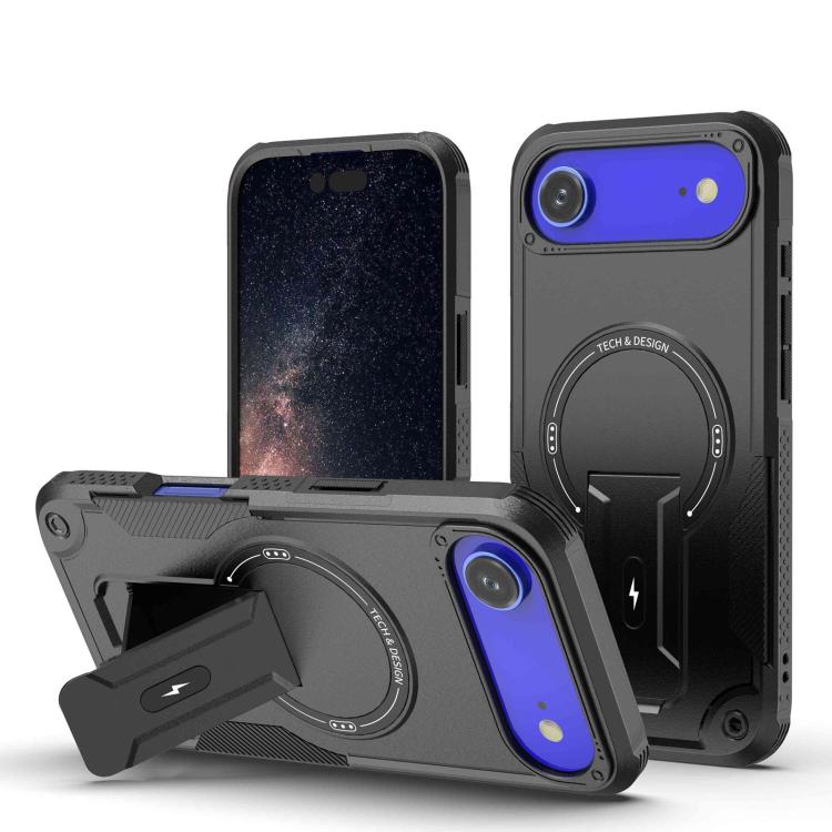 Armor Magsafe Holder PC Hybrid TPU Phone Case, For iPhone 17 Pro Max, For iPhone 17 Pro, For iPhone 17, For iPhone 17 Air