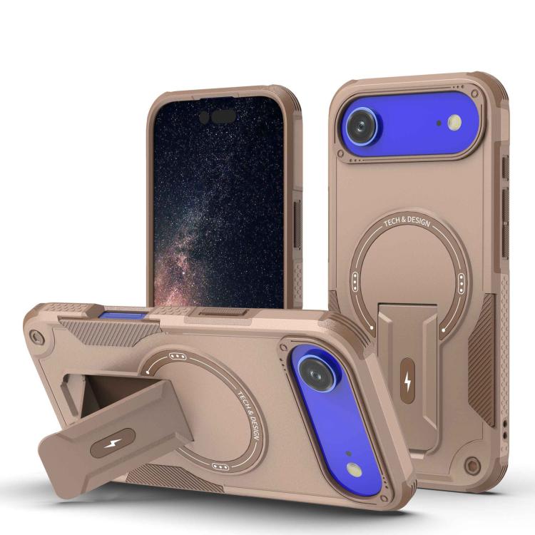Armor Magsafe Holder PC Hybrid TPU Phone Case, For iPhone 17 Pro Max, For iPhone 17 Pro, For iPhone 17, For iPhone 17 Air