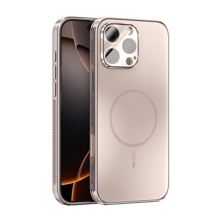 ABEEL Heat Dissipation Frosted MagSafe Phone Case with Lens Film, For iPhone 16e, For iPhone 16 Pro Max, For iPhone 16 Pro, For iPhone 16 Plus
