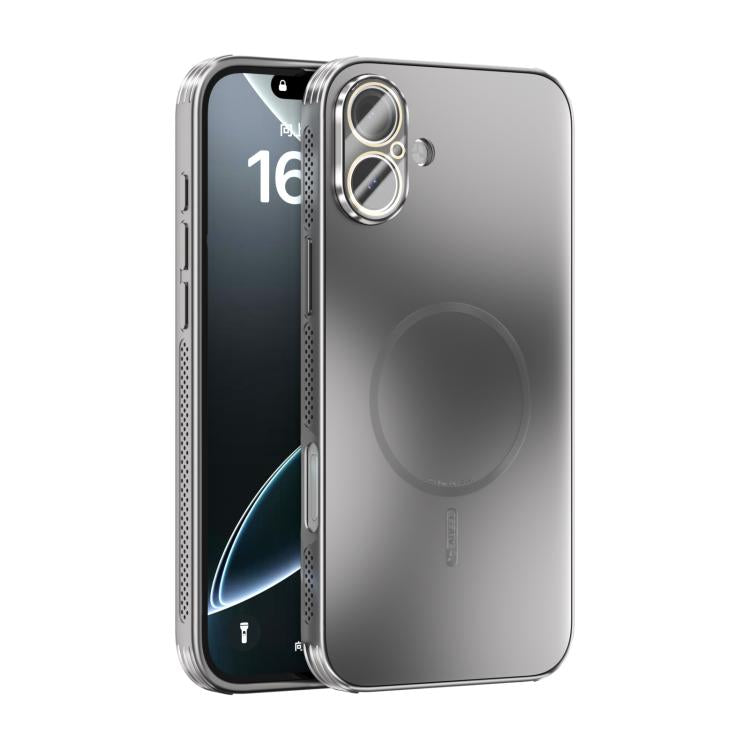 ABEEL Heat Dissipation Frosted MagSafe Phone Case with Lens Film, For iPhone 16e, For iPhone 16 Pro Max, For iPhone 16 Pro, For iPhone 16 Plus
