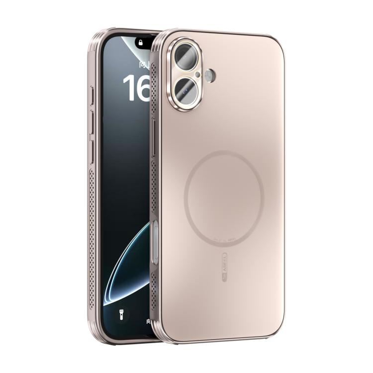 ABEEL Heat Dissipation Frosted MagSafe Phone Case with Lens Film, For iPhone 16e, For iPhone 16 Pro Max, For iPhone 16 Pro, For iPhone 16 Plus