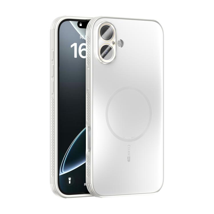 ABEEL Heat Dissipation Frosted MagSafe Phone Case with Lens Film, For iPhone 16e, For iPhone 16 Pro Max, For iPhone 16 Pro, For iPhone 16 Plus