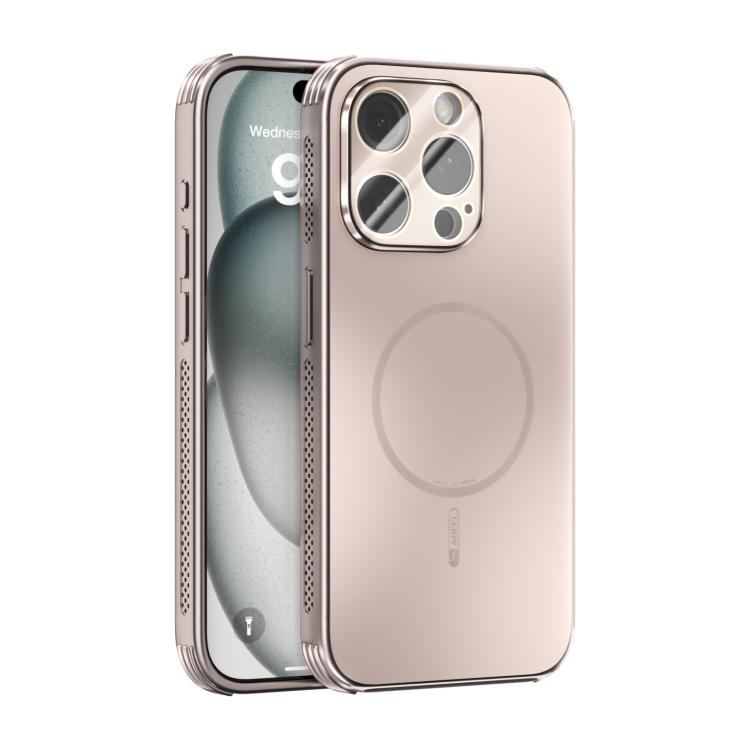 ABEEL Heat Dissipation Frosted MagSafe Phone Case with Lens Film, For iPhone 16, For iPhone 15 Pro Max, For iPhone 15 Pro, For iPhone 15 Plus