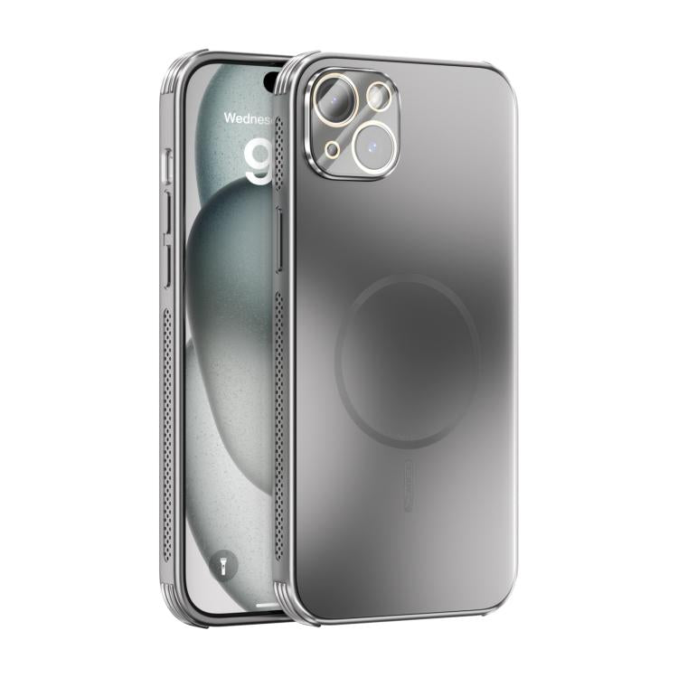 ABEEL Heat Dissipation Frosted MagSafe Phone Case with Lens Film, For iPhone 16, For iPhone 15 Pro Max, For iPhone 15 Pro, For iPhone 15 Plus