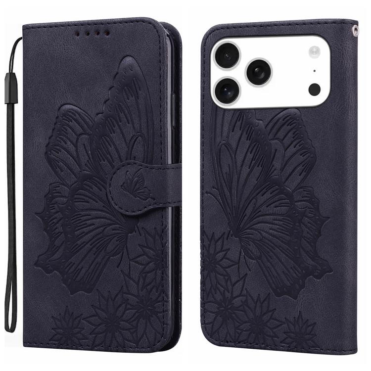 Retro Skin Feel Butterflies Embossing Horizontal Flip Leather Phone Case, For iPhone 17 Pro Max, For iPhone 17 Pro, For iPhone 17, For iPhone 17 Air