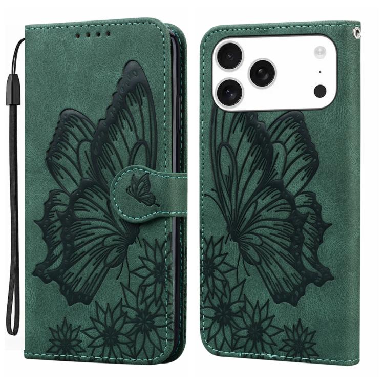 Retro Skin Feel Butterflies Embossing Horizontal Flip Leather Phone Case, For iPhone 17 Pro Max, For iPhone 17 Pro, For iPhone 17, For iPhone 17 Air