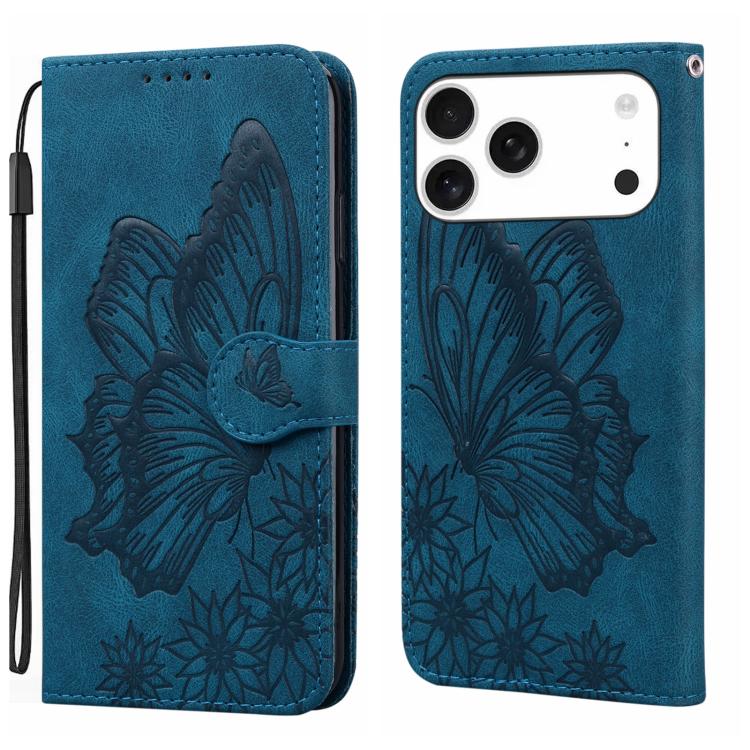 Retro Skin Feel Butterflies Embossing Horizontal Flip Leather Phone Case, For iPhone 17 Pro Max, For iPhone 17 Pro, For iPhone 17, For iPhone 17 Air