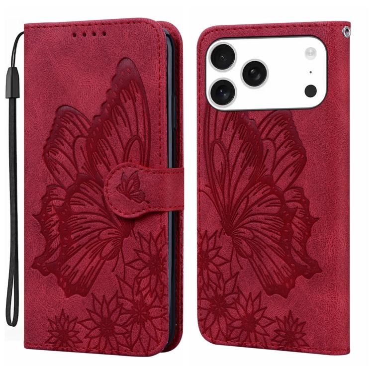 Retro Skin Feel Butterflies Embossing Horizontal Flip Leather Phone Case, For iPhone 17 Pro Max, For iPhone 17 Pro, For iPhone 17, For iPhone 17 Air