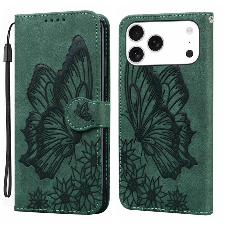 Retro Skin Feel Butterflies Embossing Horizontal Flip Leather Phone Case, For iPhone 17 Pro Max, For iPhone 17 Pro, For iPhone 17, For iPhone 17 Air