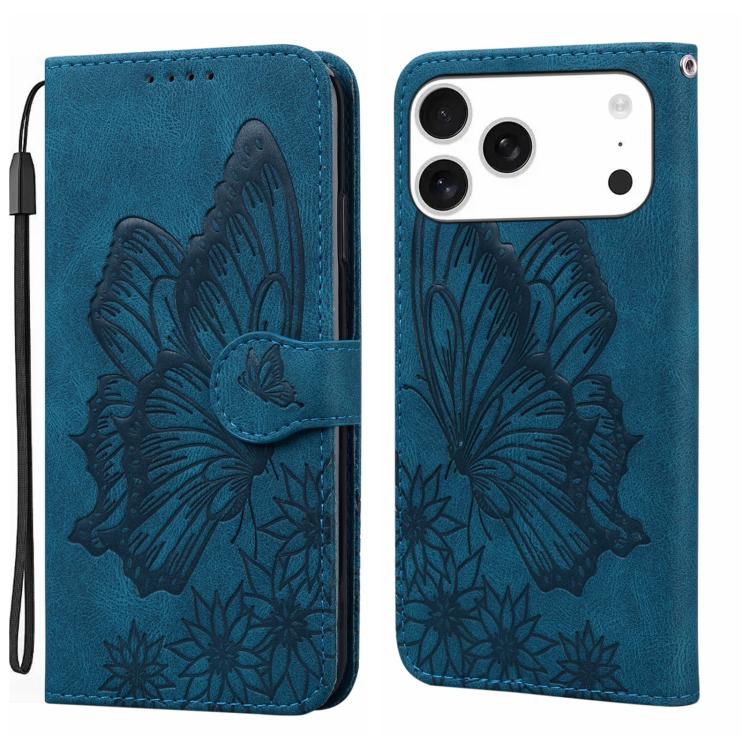 Retro Skin Feel Butterflies Embossing Horizontal Flip Leather Phone Case, For iPhone 17 Pro Max, For iPhone 17 Pro, For iPhone 17, For iPhone 17 Air