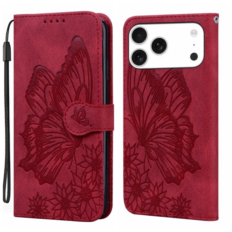 Retro Skin Feel Butterflies Embossing Horizontal Flip Leather Phone Case, For iPhone 17 Pro Max, For iPhone 17 Pro, For iPhone 17, For iPhone 17 Air