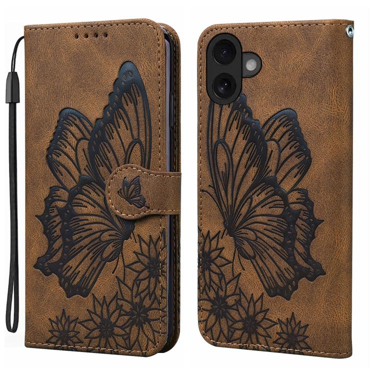 Retro Skin Feel Butterflies Embossing Horizontal Flip Leather Phone Case, For iPhone 17 Pro Max, For iPhone 17 Pro, For iPhone 17, For iPhone 17 Air