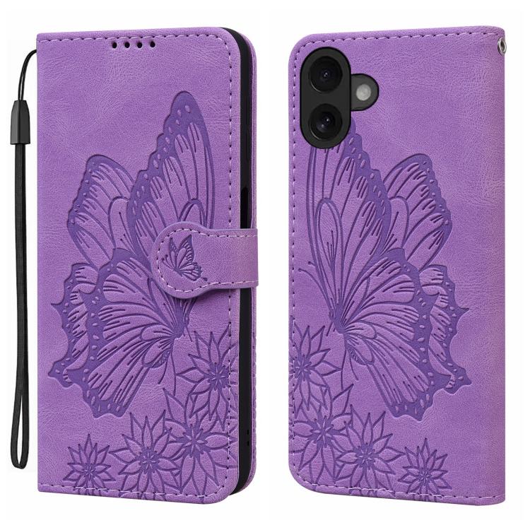 Retro Skin Feel Butterflies Embossing Horizontal Flip Leather Phone Case, For iPhone 17 Pro Max, For iPhone 17 Pro, For iPhone 17, For iPhone 17 Air