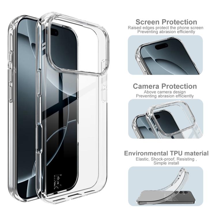 imak UX-10 Series Transparent Shockproof TPU Phone Case, For iPhone 17 Pro Max, For iPhone 17 Pro, For iPhone 17, For iPhone 17 Air