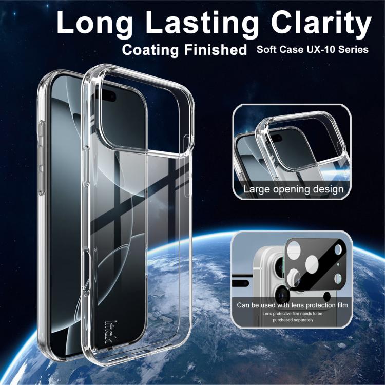 imak UX-10 Series Transparent Shockproof TPU Phone Case, For iPhone 17 Pro Max, For iPhone 17 Pro, For iPhone 17, For iPhone 17 Air