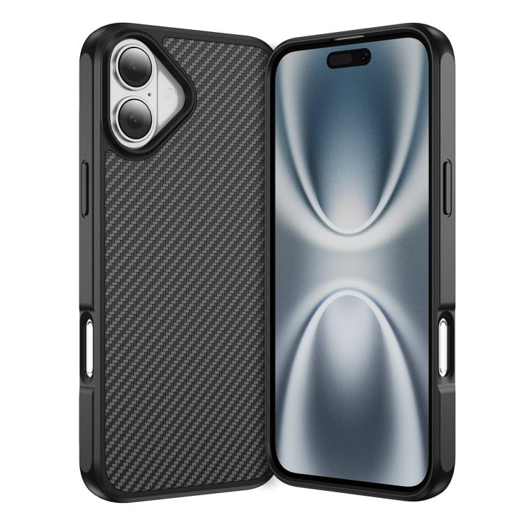 Carbon Fiber Texture Skin-feel MagSafe Phone Case, For iPhone 16 Plus, For iPhone 16, For iPhone 15 Pro Max, For iPhone 15 Pro, For iPhone 15 Plus, For iPhone 15