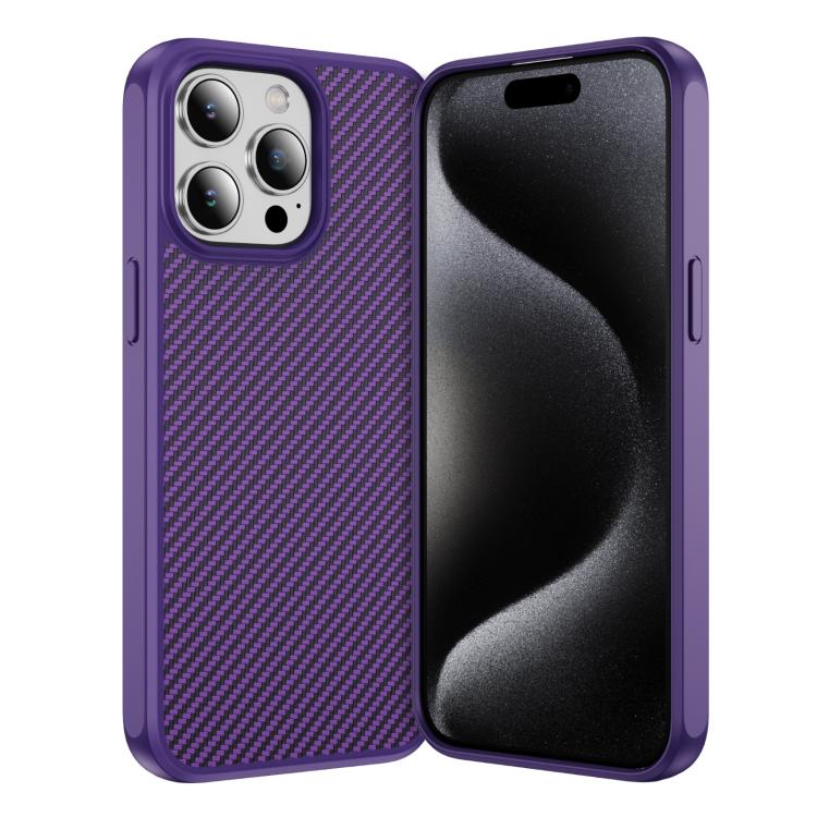 Carbon Fiber Texture Skin-feel MagSafe Phone Case, For iPhone 16 Plus, For iPhone 16, For iPhone 15 Pro Max, For iPhone 15 Pro, For iPhone 15 Plus, For iPhone 15