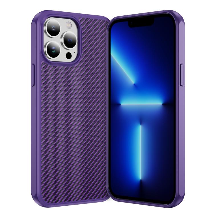 Carbon Fiber Texture Skin-feel MagSafe Phone Case, For iPhone 13 Pro Max, For iPhone 13 Pro