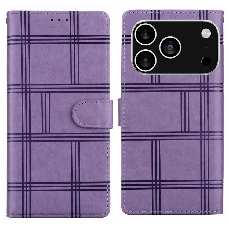 Embossed Checkered Leather Phone Case, For iPhone 17 Pro Max, For iPhone 17 Pro, For iPhone 17, For iPhone 17 Air, For iPhone 16e, For iPhone 16 Pro Max