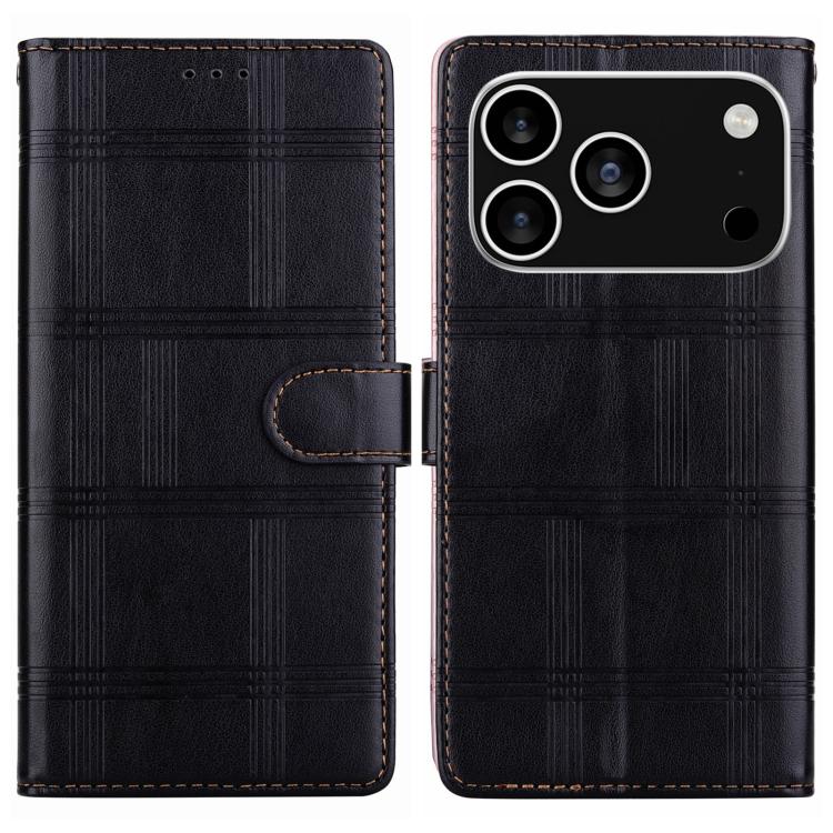 Embossed Checkered Leather Phone Case, For iPhone 17 Pro Max, For iPhone 17 Pro, For iPhone 17, For iPhone 17 Air, For iPhone 16e, For iPhone 16 Pro Max