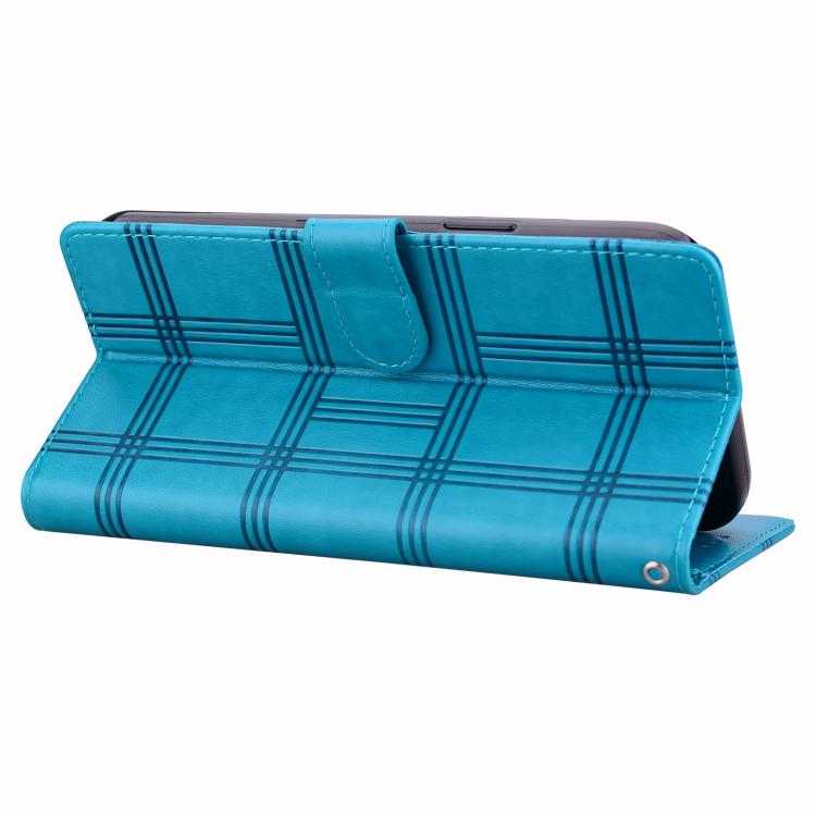 Embossed Checkered Leather Phone Case, For iPhone 16 Plus, For iPhone 16, For iPhone 15 Pro Max