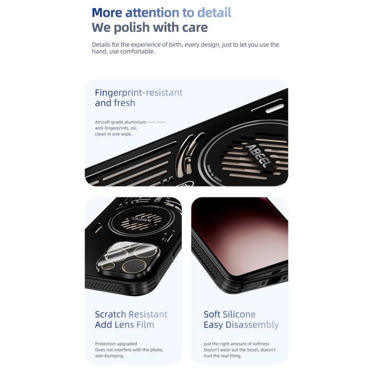 ABEEL Ice Fox Series Magsafe Heat Sink Cooling Phone Case, For iPhone 13