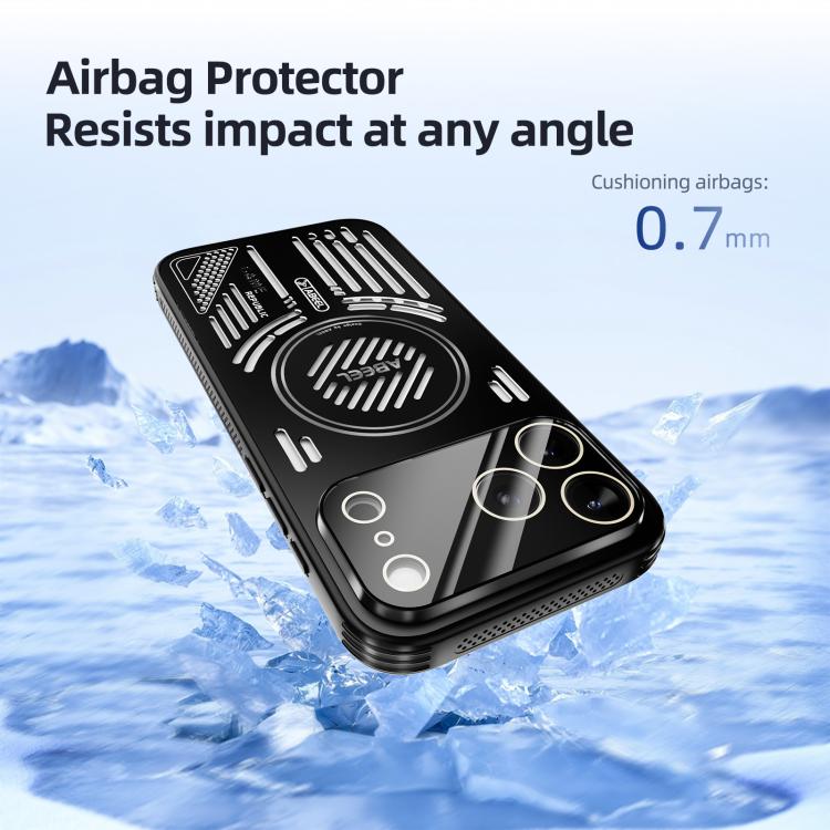 ABEEL Ice Fox Series Magsafe Heat Sink Cooling Phone Case, For iPhone 16e, For iPhone 16 Pro Max, For iPhone 16 Pro, For iPhone 16