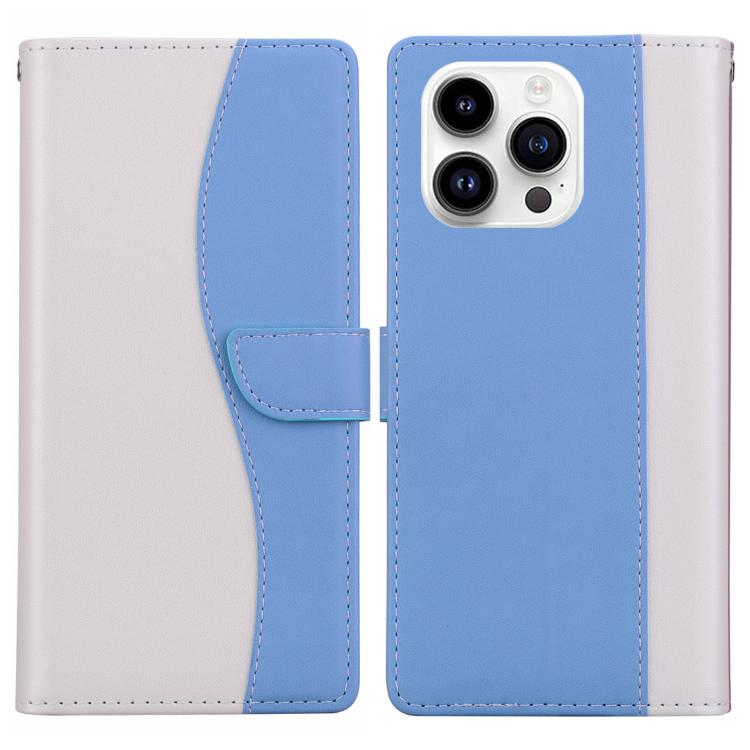 Embossed Two-Color Leather Phone Case, For iPhone 16 Plus, For iPhone 16, For iPhone 15 Pro Max