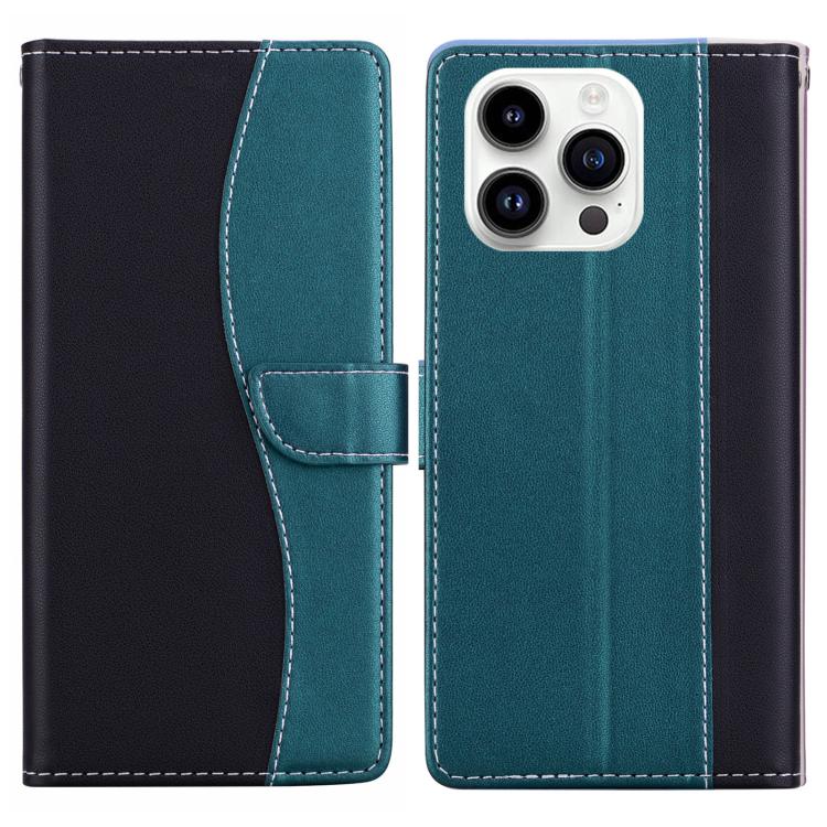 Embossed Two-Color Leather Phone Case, For iPhone 16 Plus, For iPhone 16, For iPhone 15 Pro Max