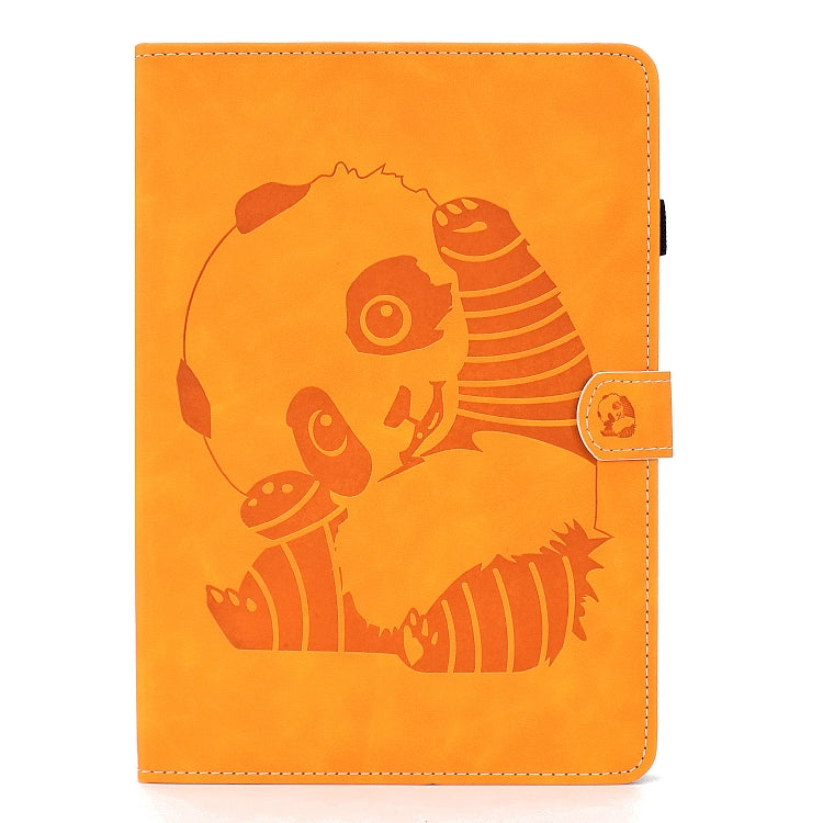 Étui à rabat horizontal en cuir PU avec motif ours en relief, support, fente pour carte et bande antidérapante, pour iPad Air 2022/2020 10.9