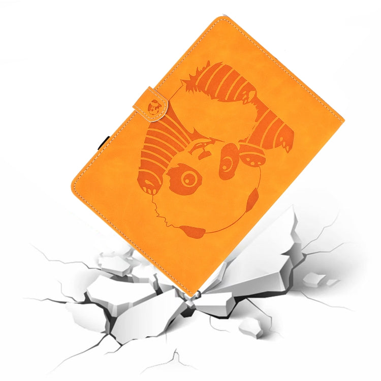 Étui à rabat horizontal en cuir PU avec motif ours en relief, support, fente pour carte et bande antidérapante, pour iPad Air 2022/2020 10.9