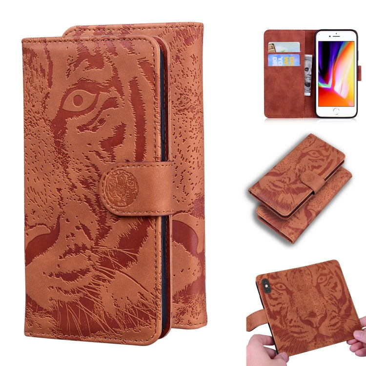 Tiger Embossing Pattern Horizontal Flip Leather Case with Holder & Card Slots & Wallet, For iPhone 6s / 6, For iPhone 6s Plus / 6 Plus, For iPhone 8 Plus / 7 Plus, For iPhone SE 2022 / SE 2020 / 8 / 7