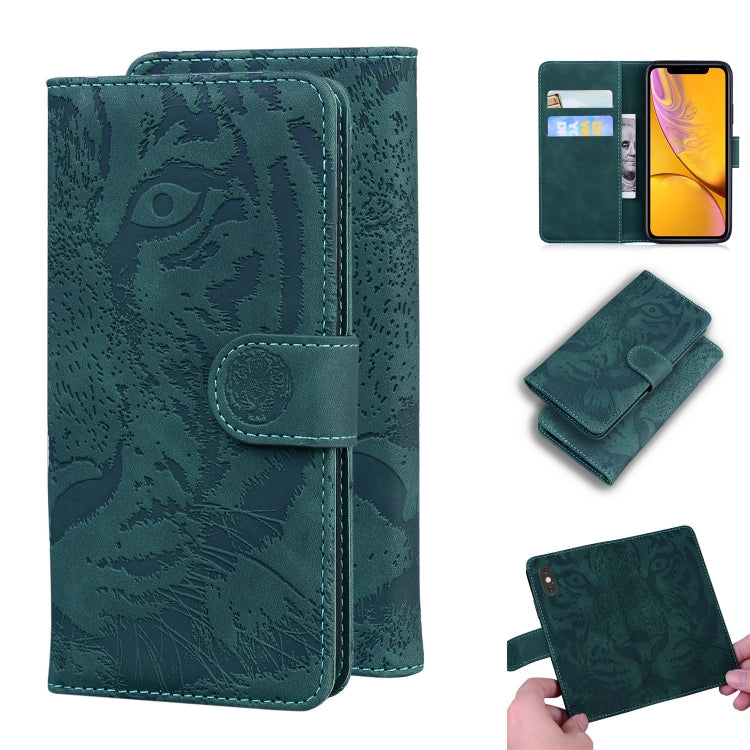 Tiger Embossing Pattern Horizontal Flip Leather Case with Holder & Card Slots & Wallet, For iPhone XR, For iPhone XS Max, For iPhone 12 mini, For iPhone 12 / 12 Pro