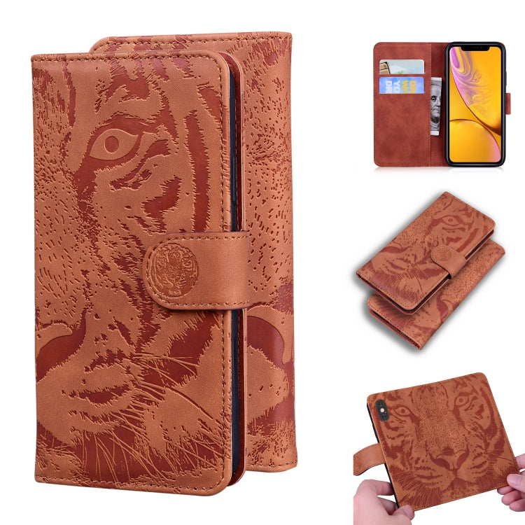 Tiger Embossing Pattern Horizontal Flip Leather Case with Holder & Card Slots & Wallet, For iPhone XR, For iPhone XS Max, For iPhone 12 mini, For iPhone 12 / 12 Pro