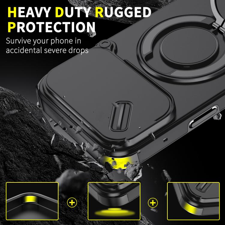 Sliding Camshield Ring Holder Phone Case, For iPhone 17 Pro Max, For iPhone 17 Pro, For iPhone 17, For iPhone 17 Air
