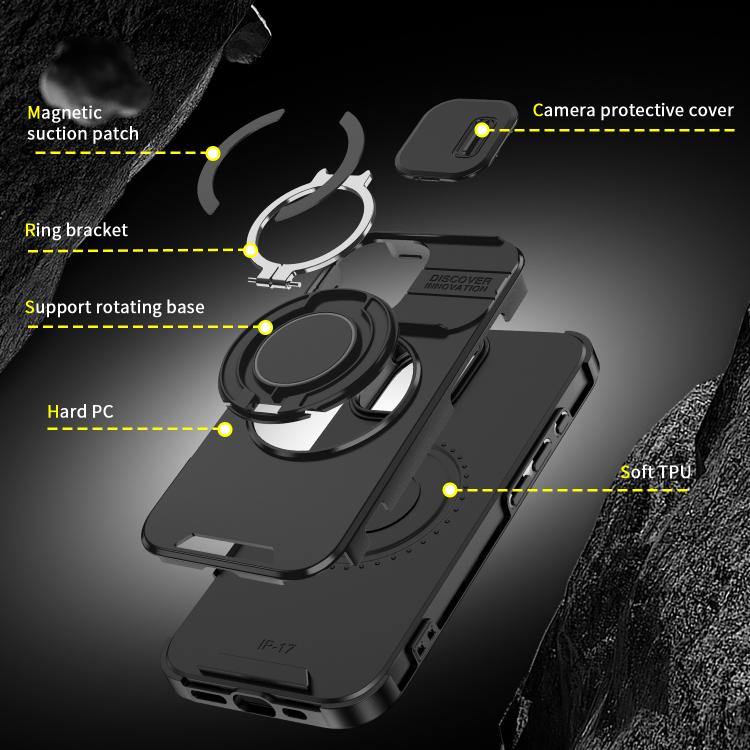 Sliding Camshield Ring Holder Phone Case, For iPhone 17 Pro Max, For iPhone 17 Pro, For iPhone 17, For iPhone 17 Air