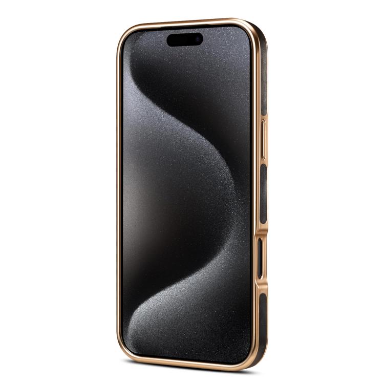 Denior Oil Wax Leather Electroplating Phone Case, For iPhone 17 Pro Max, For iPhone 17 Pro