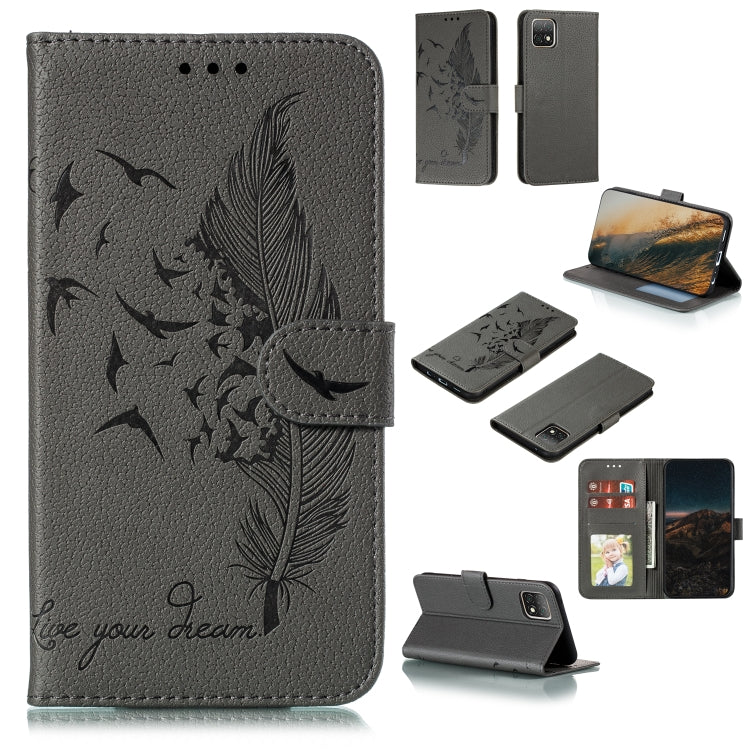 Feather Pattern Litchi Texture Horizontal Flip Leather Case with Wallet & Holder & Card Slots, For LG K41S / K51S, For LG K61, For Huawei Enjoy 20, For Motorola Moto G Stylus