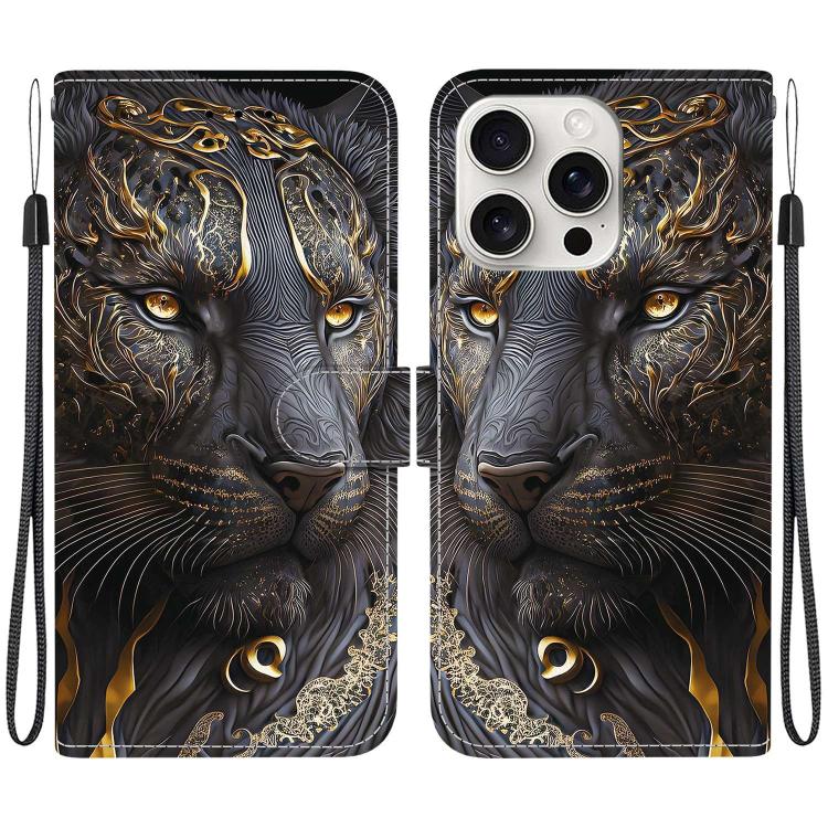 Crystal Texture Colored Drawing Leather Phone Case, For iPhone 16e, For iPhone 16 Pro Max