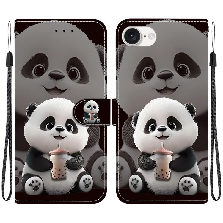 Crystal Texture Colored Drawing Leather Phone Case, For iPhone 16e, For iPhone 16 Pro Max