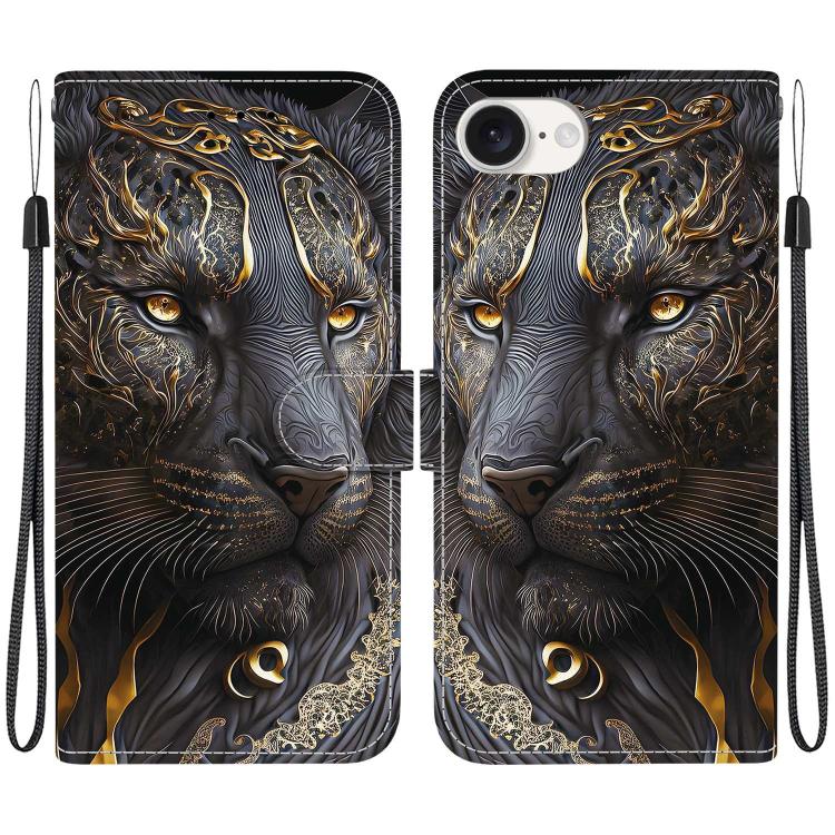 Crystal Texture Colored Drawing Leather Phone Case, For iPhone 16e, For iPhone 16 Pro Max