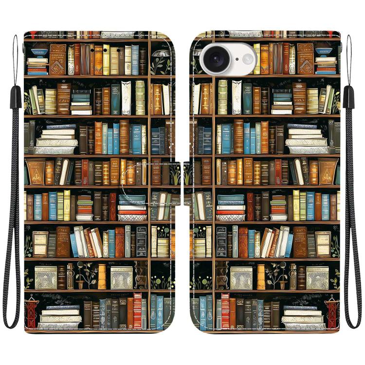 Crystal Texture Colored Drawing Leather Phone Case, For iPhone 16e, For iPhone 16 Pro Max