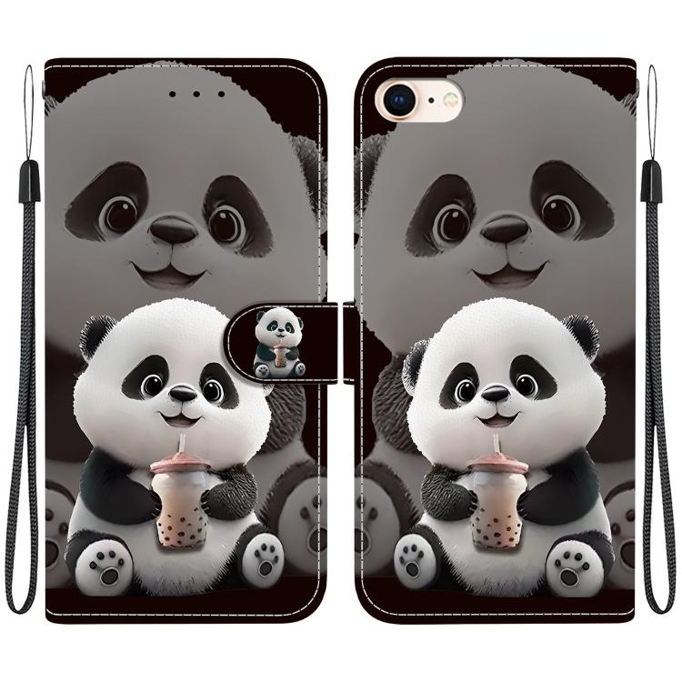 Crystal Texture Colored Drawing Leather Phone Case, For iPhone 14 Pro Max, For iPhone SE 2022 / SE 2020 / 8 / 7