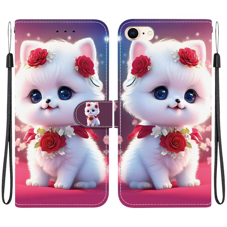 Crystal Texture Colored Drawing Leather Phone Case, For iPhone 14 Pro Max, For iPhone SE 2022 / SE 2020 / 8 / 7