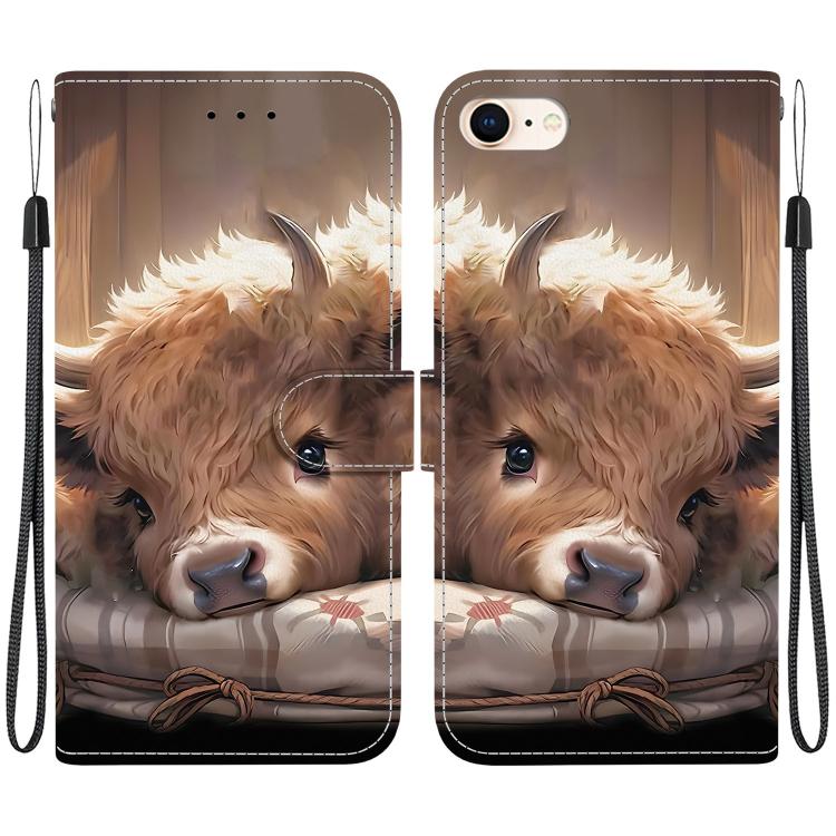 Crystal Texture Colored Drawing Leather Phone Case, For iPhone 14 Pro Max, For iPhone SE 2022 / SE 2020 / 8 / 7