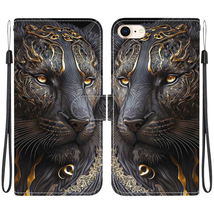 Crystal Texture Colored Drawing Leather Phone Case, For iPhone 14 Pro Max, For iPhone SE 2022 / SE 2020 / 8 / 7