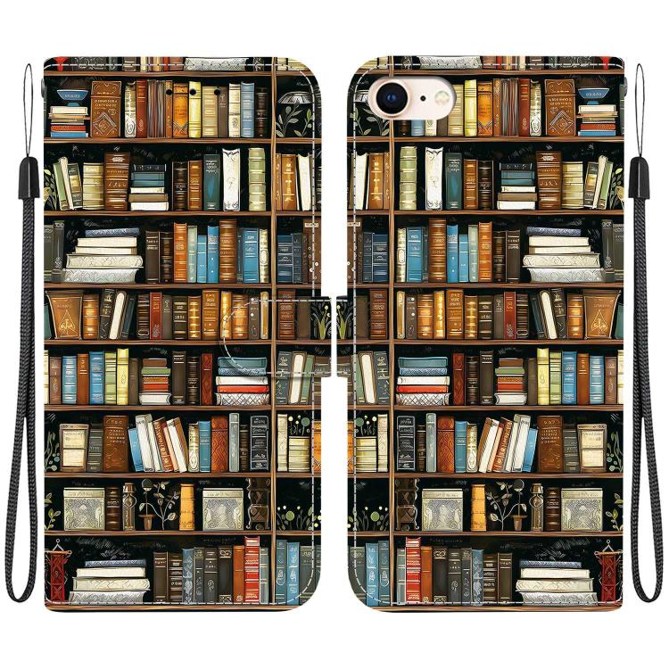 Crystal Texture Colored Drawing Leather Phone Case, For iPhone 14 Pro Max, For iPhone SE 2022 / SE 2020 / 8 / 7