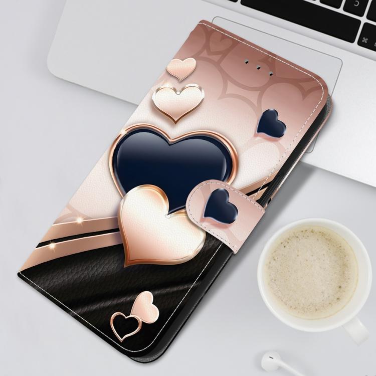 Crystal Texture Colored Drawing Leather Phone Case, For iPhone 13, For iPhone 12 / 12 Pro